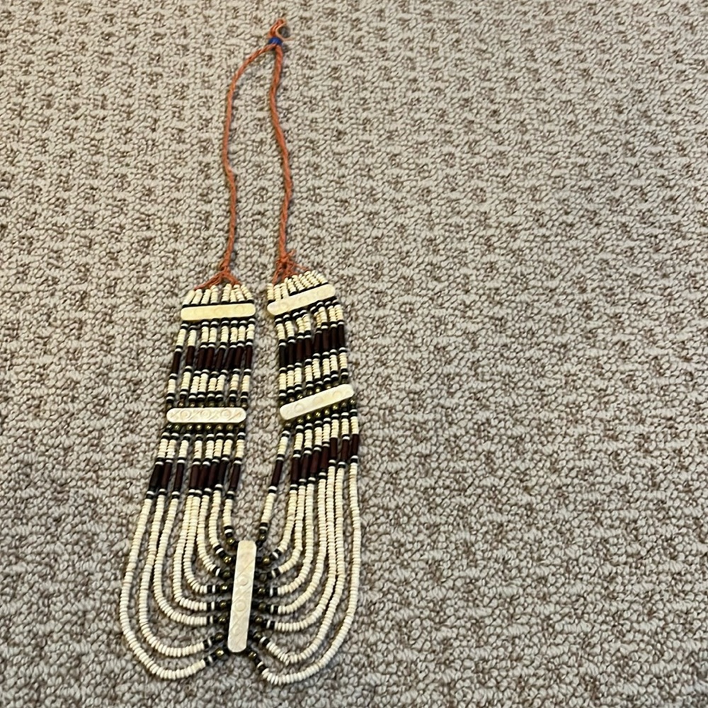 Hand beaded multi-strand necklace